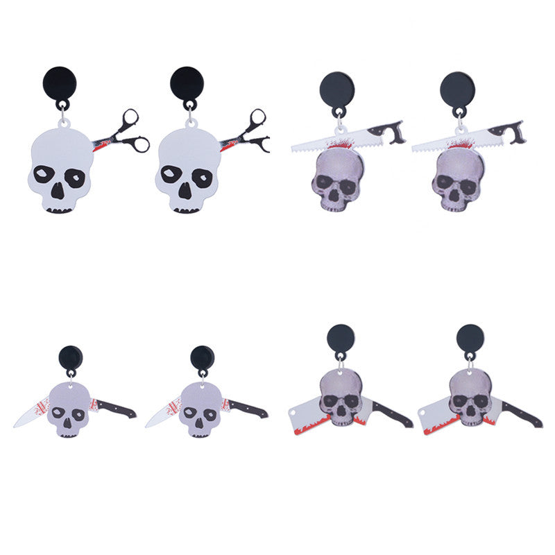Wholesale Acrylic Horror Halloween Earrings