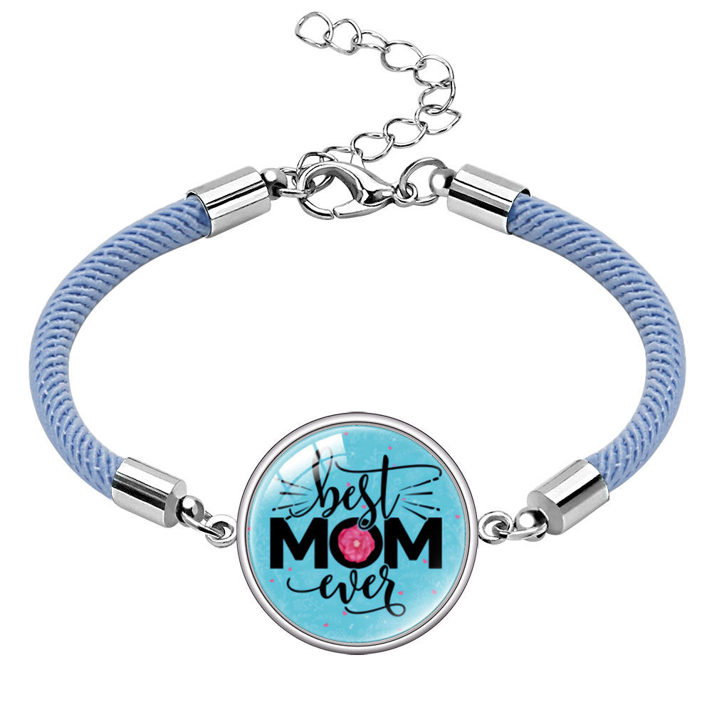 Wholesale  Mother's Day Bracelet Jewelry mom Letter Crystal Bracelet