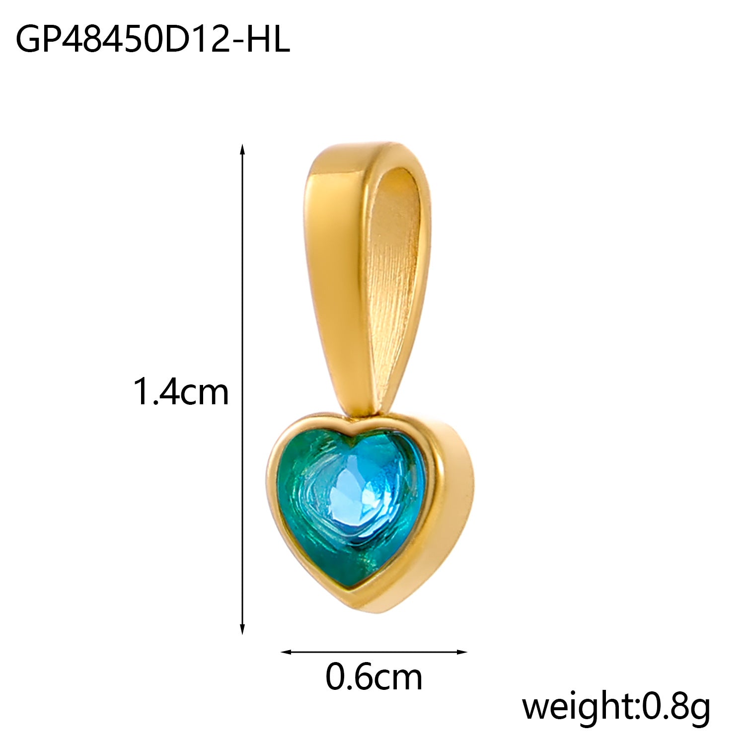 Wholesale DIY Colored Zircon Twelve Birthday Stone Pendant