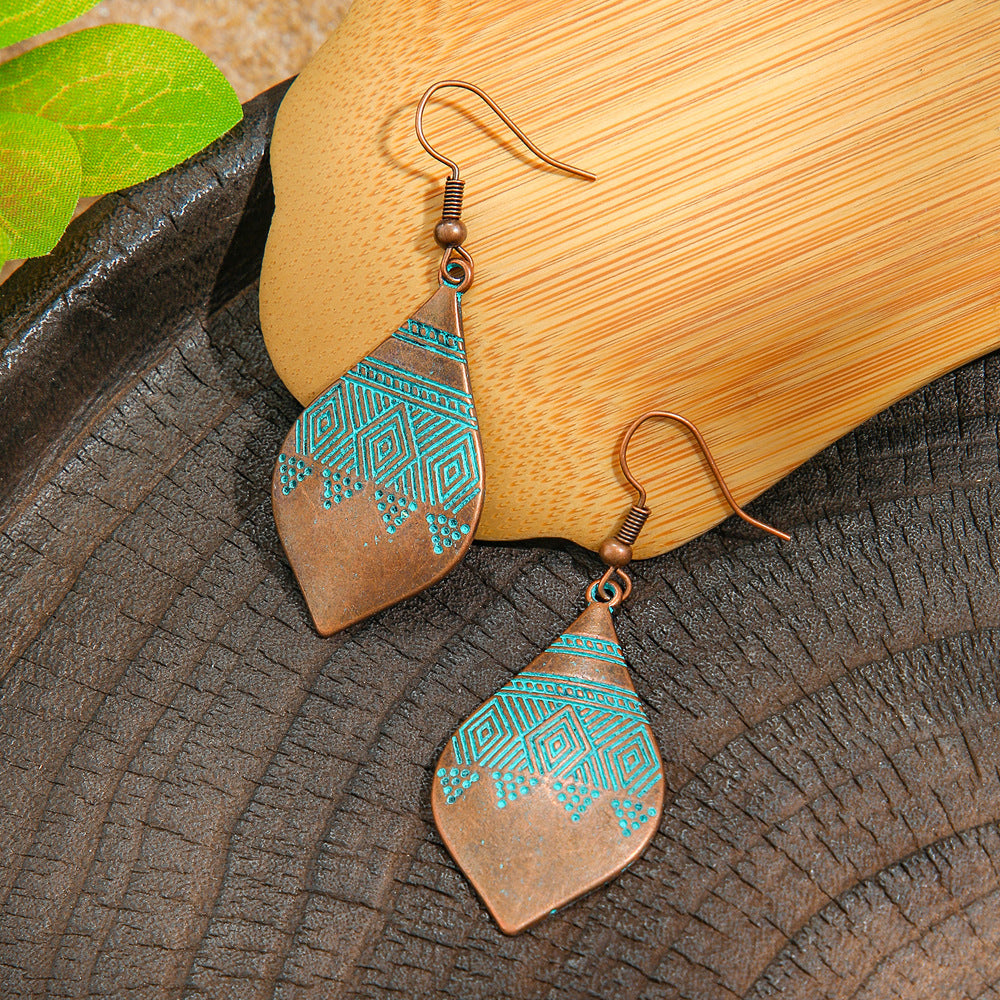 Wholesale Ethnic Geometric Retro Earrings Fashion Jewelry Accessory Boutique Gift