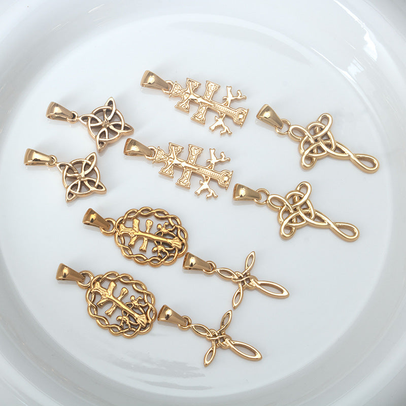 Wholesale Stainless Steel Celtic Knot Gold Pendant