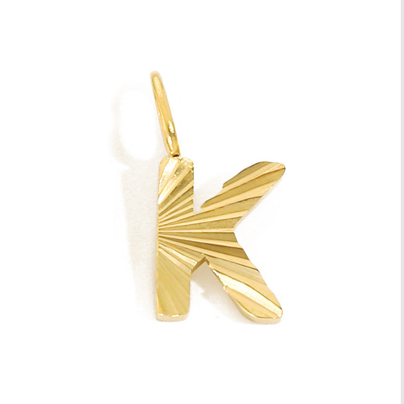 Wholesale 26 English letters stainless steel pendant