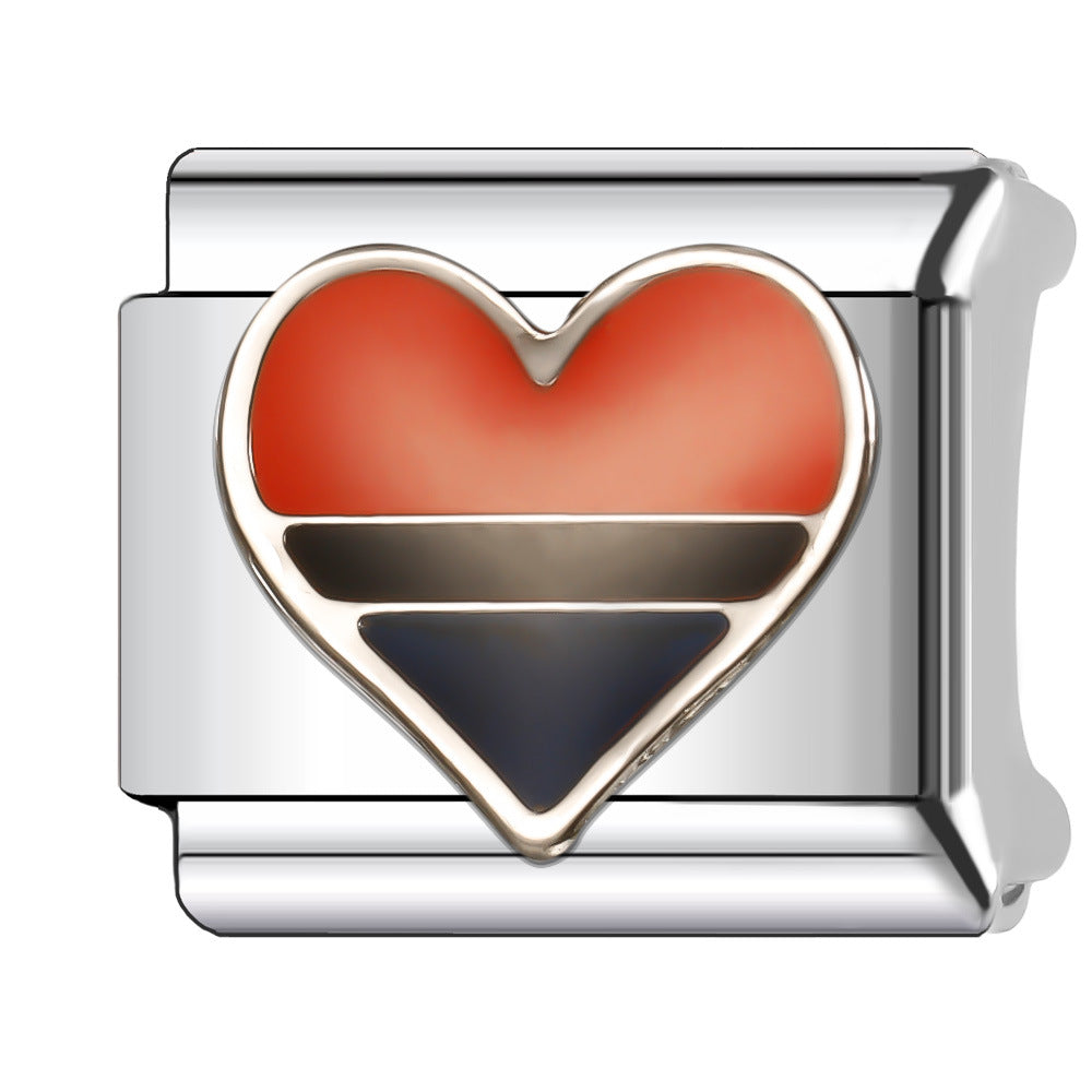 Wholesale Italian Charm Bracelet 9mm DIY Splicing Creative Pattern Stainless Steel Composable Bracelet