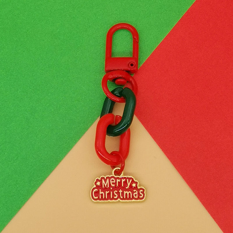 Wholesale Christmas Alloy Santa Claus Snowflake Elk Tree Keychains ACC-KC-Haol001