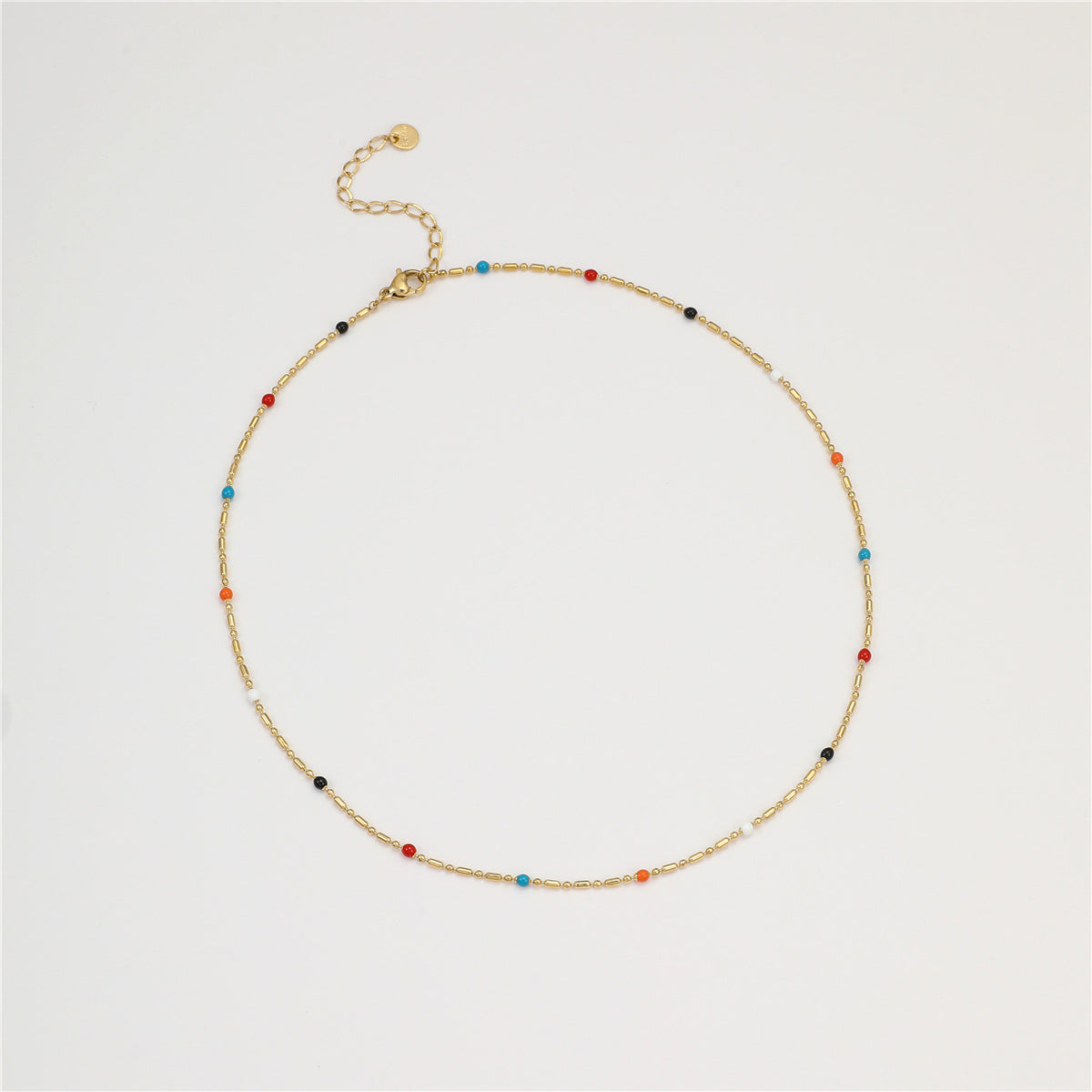 Wholesale stainless steel drop rice beads necklace