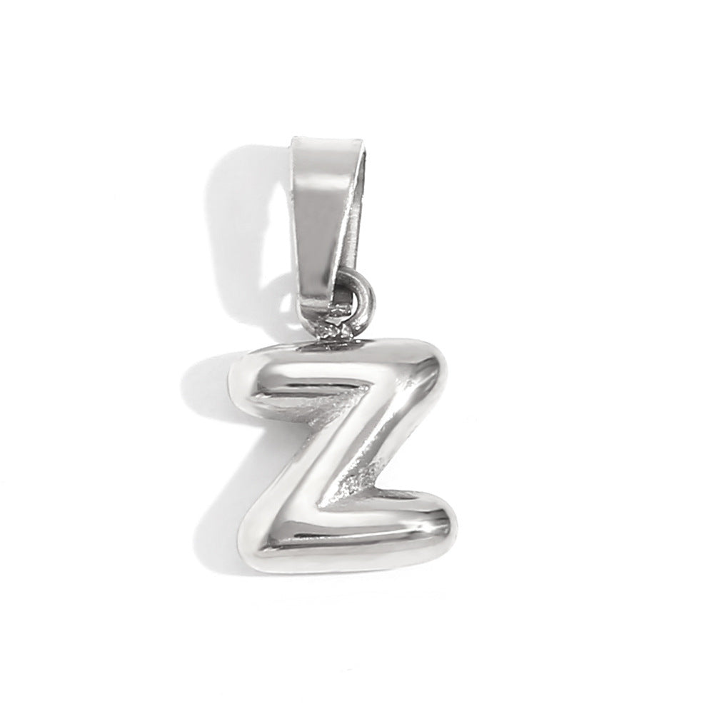 Wholesale Stainless Steel Plated 18K Gold Mini Bubble Lettering Pendant ACC-NE-Mengj001