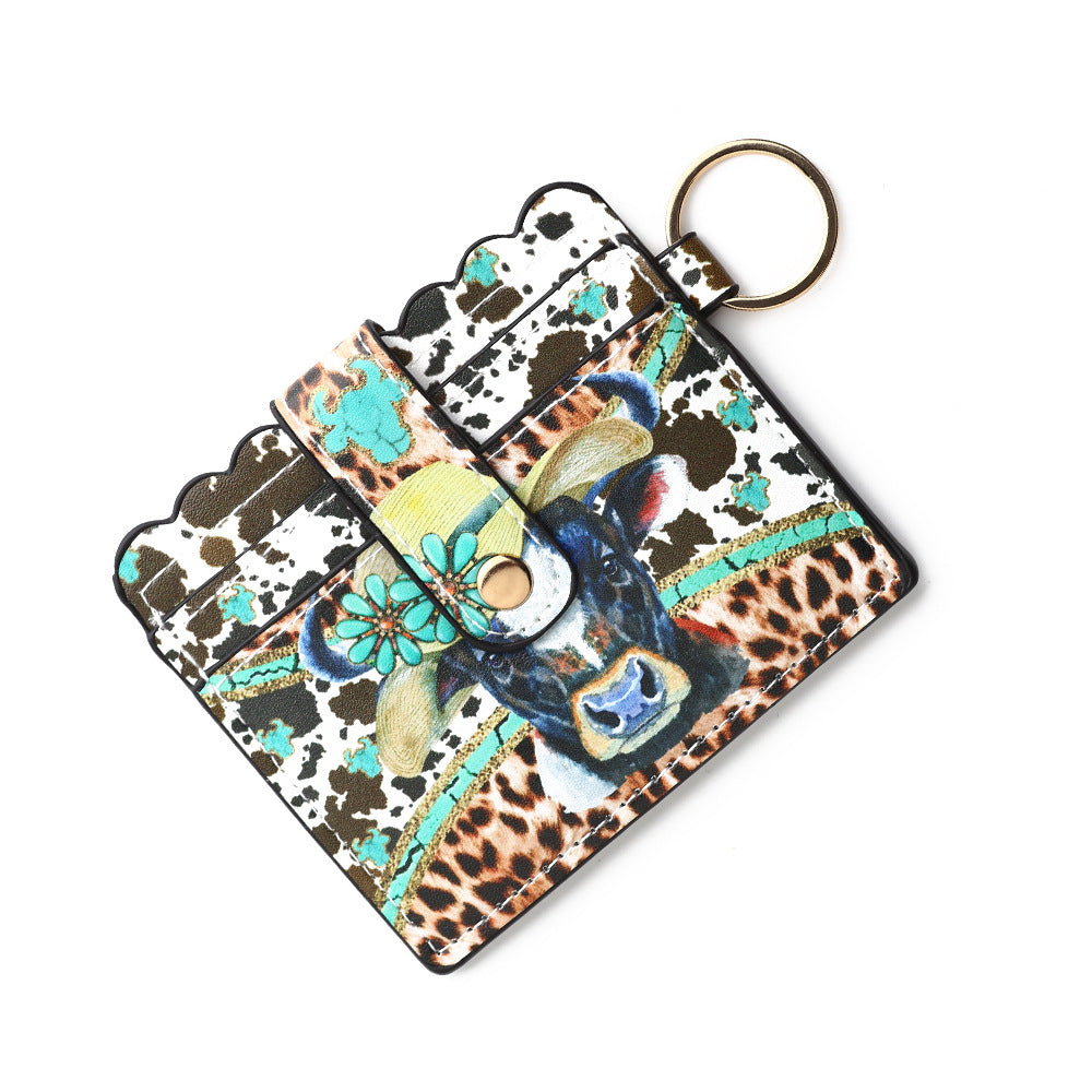 Wholesale Pu LeatherMultiple Card Slots Wristlet Keychain