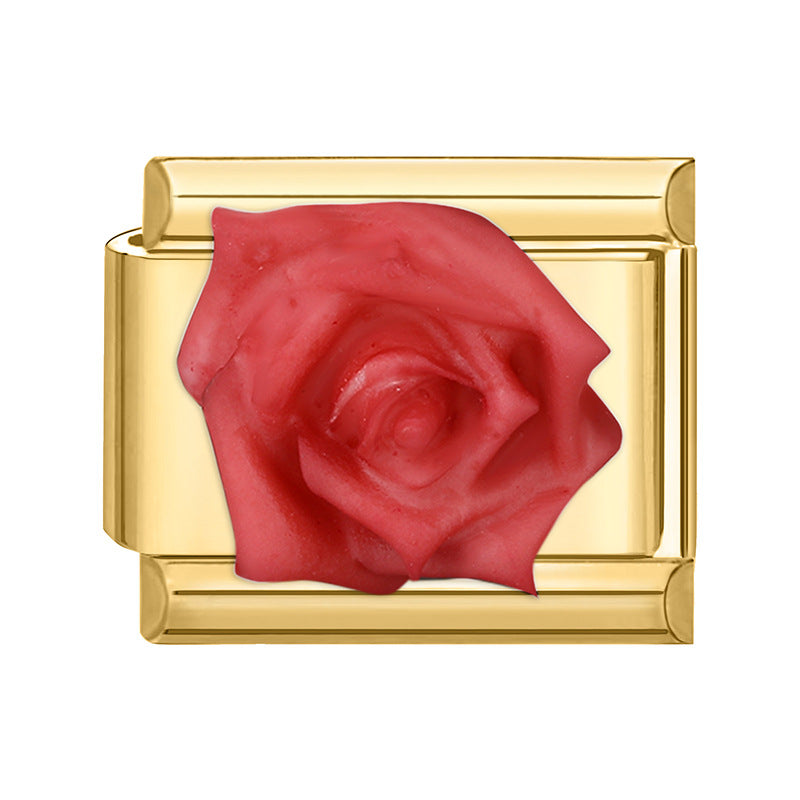 Wholesale  9mm Italian Charm Starter Bracelets DIY square Single Section Creative Stainless Steel Composable Bracelet