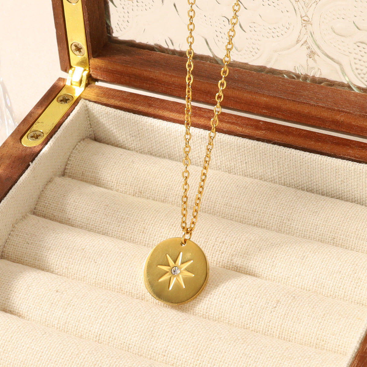 Wholesale Sun Star Necklace Titanium Steel Necklace ACC-NE-Mingl002