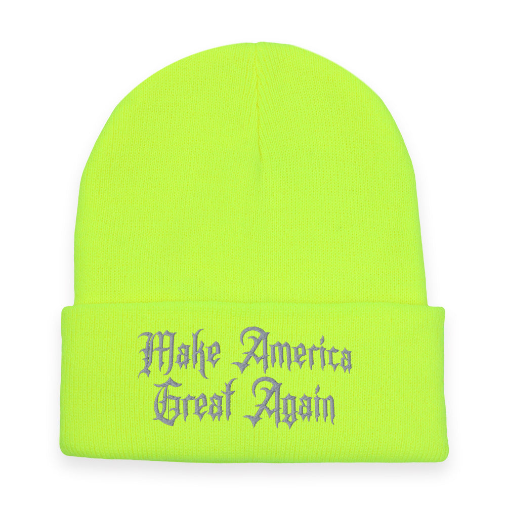 Wholesale Embroidered Gothic Dark Knitted Beanie