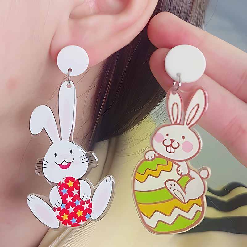 Wholesale 2PCS Acrylic Easter Carrot Chick Earrings