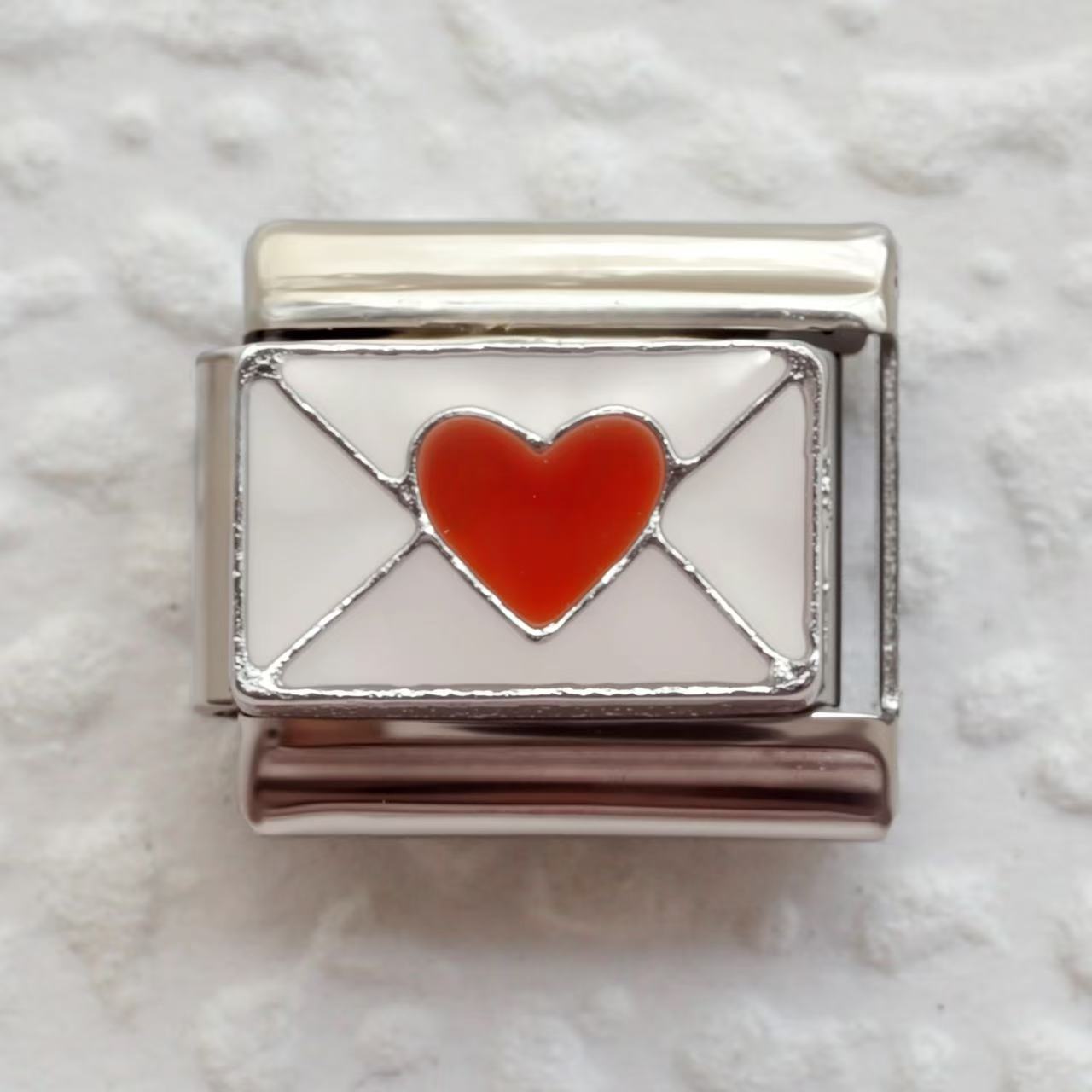 Wholesale  5pcs Italian Charm Bracelet 9mm DIY Bow  Gemstone Envelope  Creative Stainless Steel Composable Bracelet