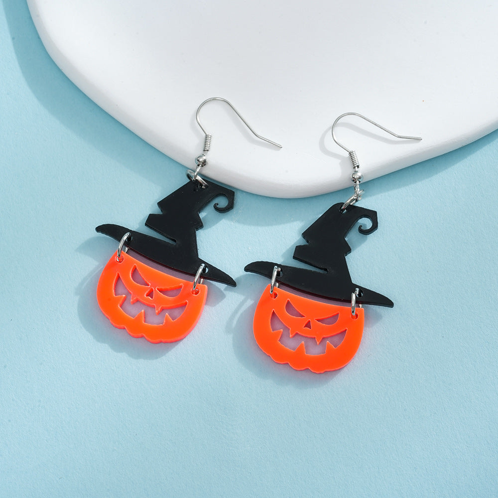 Wholesale Halloween  Hat Funny Acrylic Earrings