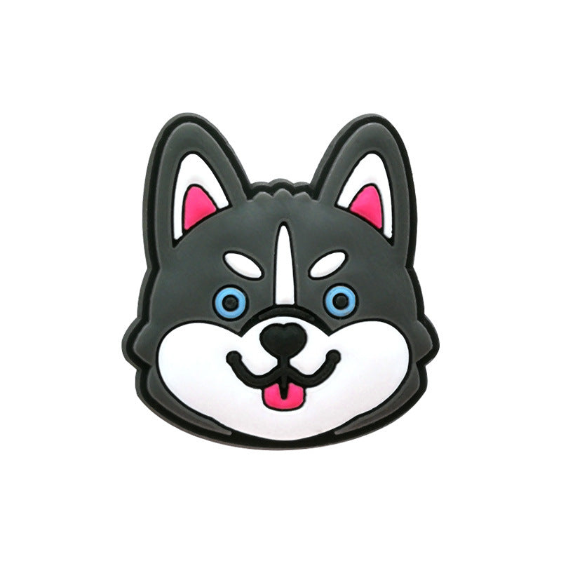 Wholesale Random 100pcs Cute Cartoon Dog PVC Soft Rubber Shoe Buckle Decoration ACC-SC-YiBang004