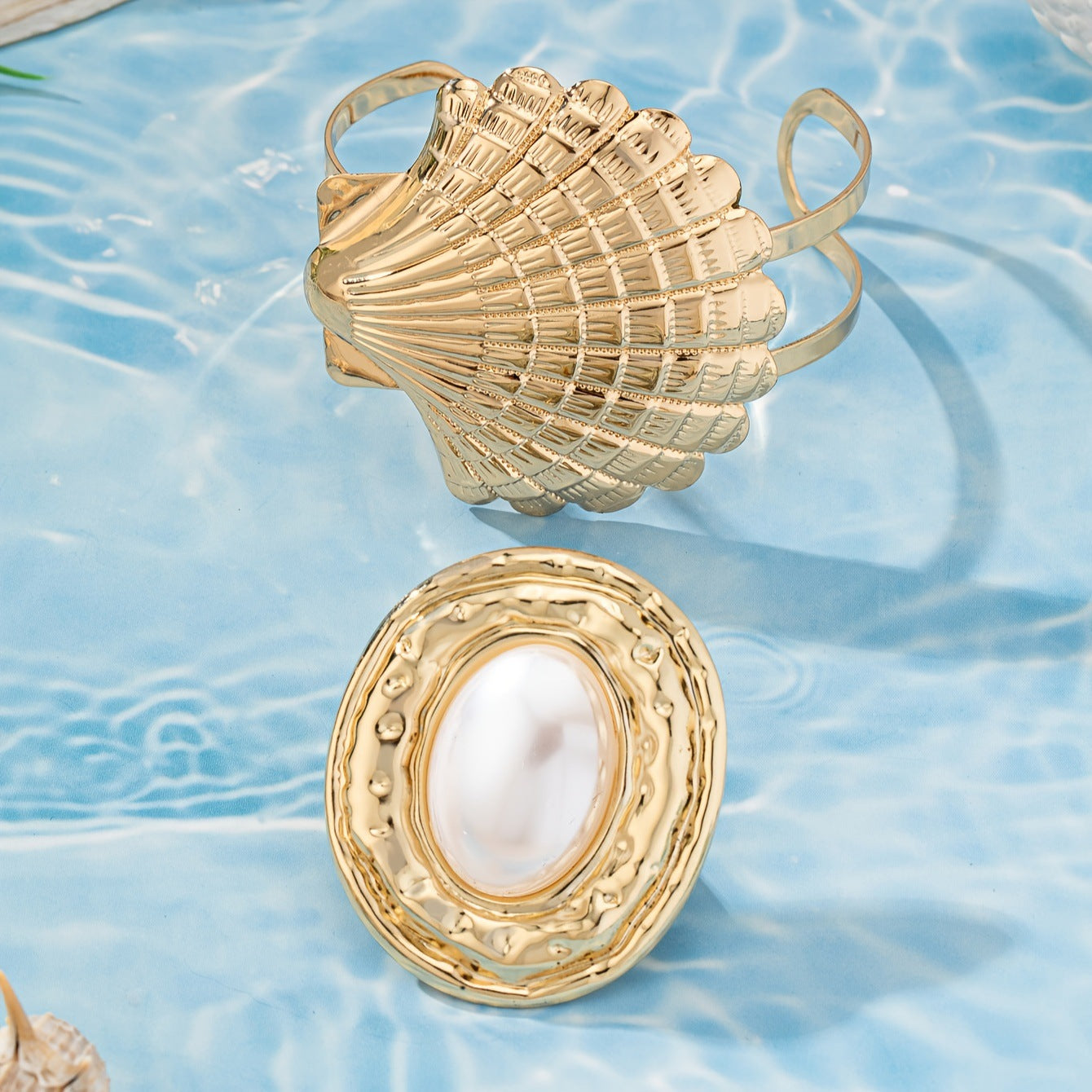 Wholesale Metal Ocean Style Open Bracelet Oval Open Ring