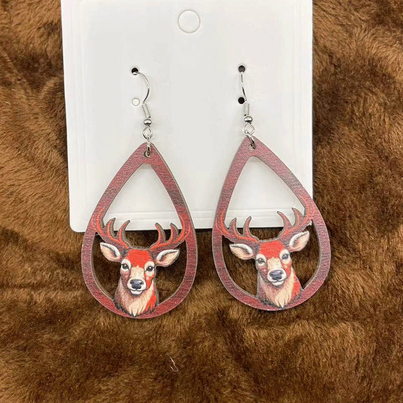 Wholesale Christmas Creative Cute Cartoon Santa Claus Earrings ACC-ES-KangD001