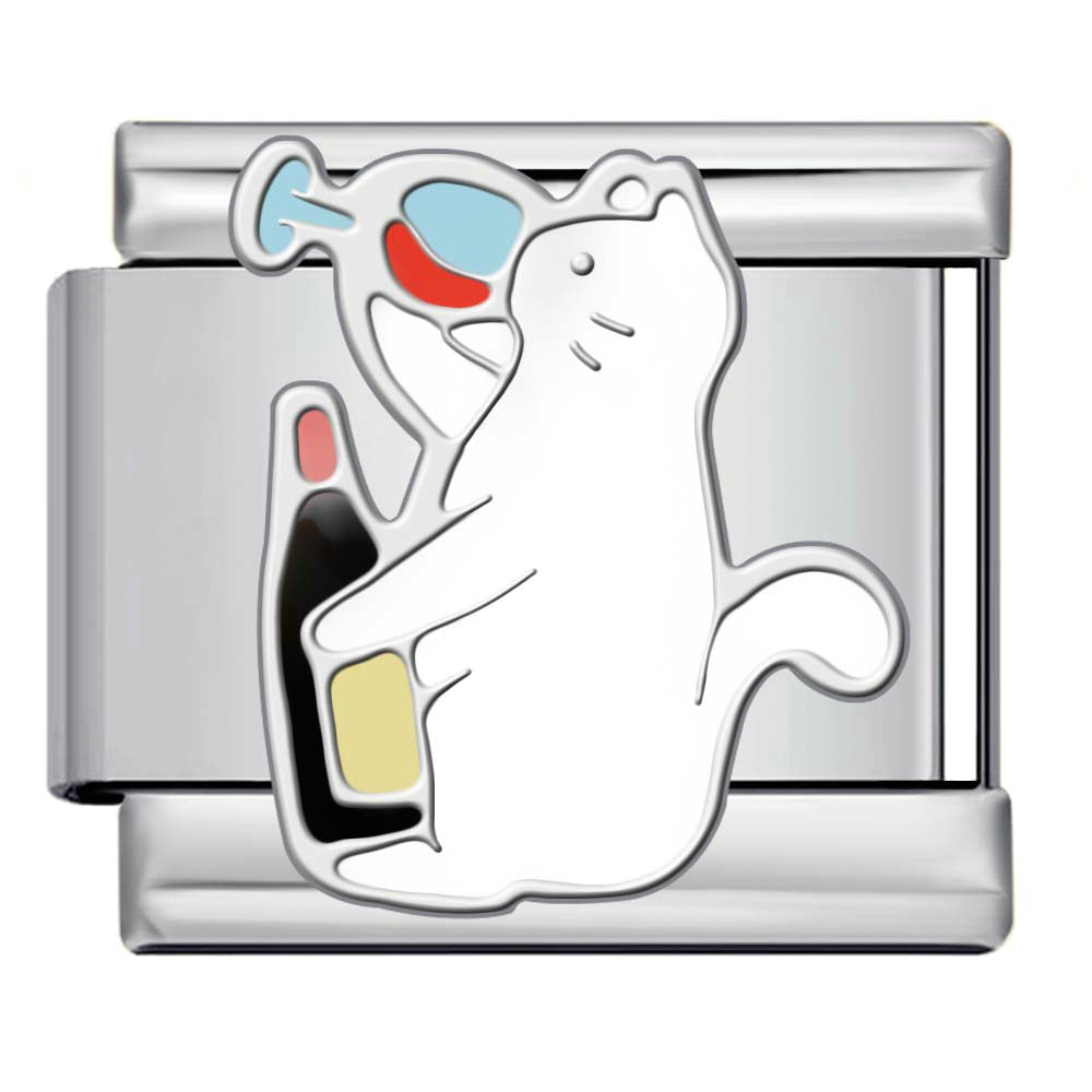 Wholesale 9mm Italian Charm Starter Bracelets DIY Cat and Dog Single Section Creative Stainless Steel Composable Bracelet