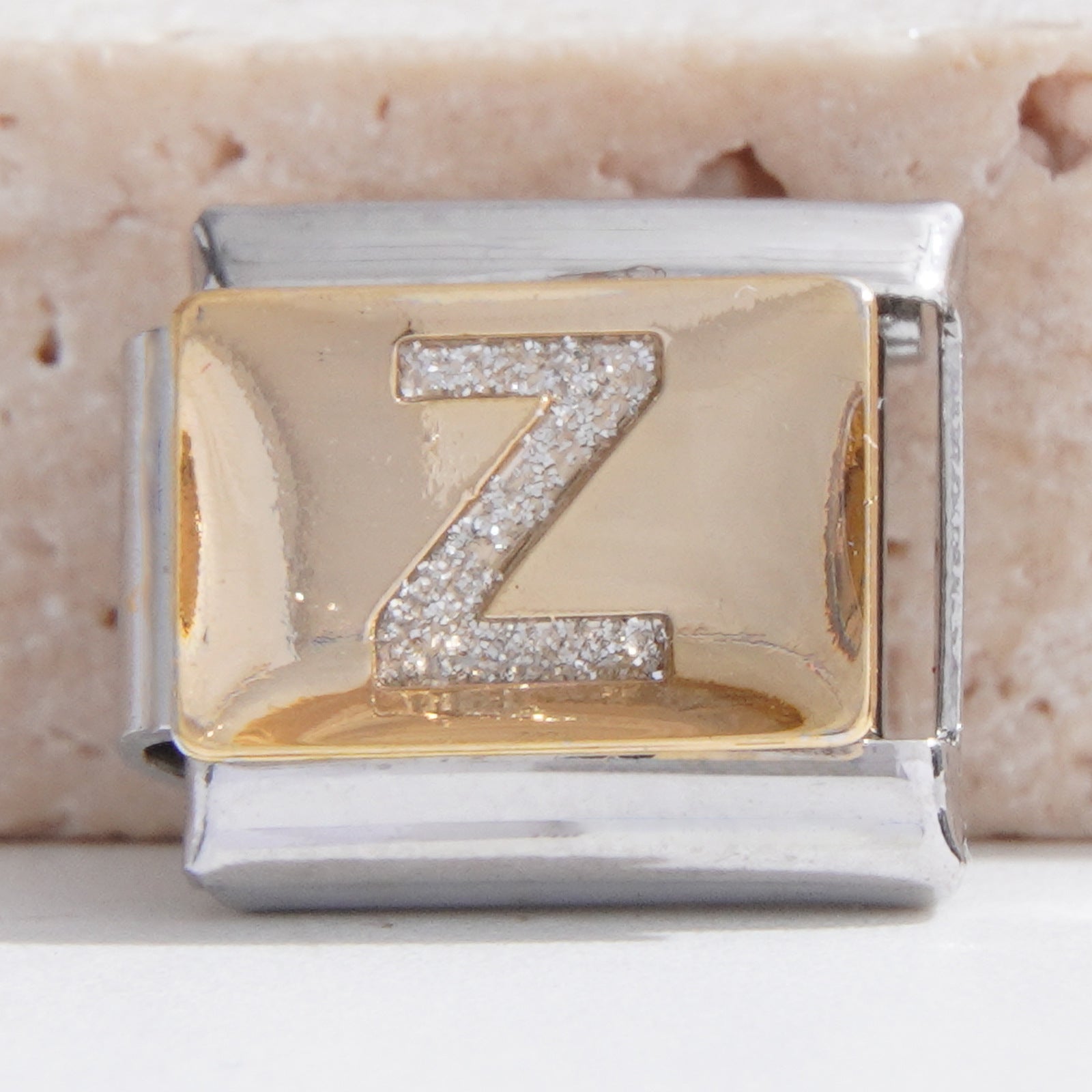 Wholesale Italian Charm Bracelet 9mm DIY rhinestone letter  Creative Stainless Steel Composable Bracelet