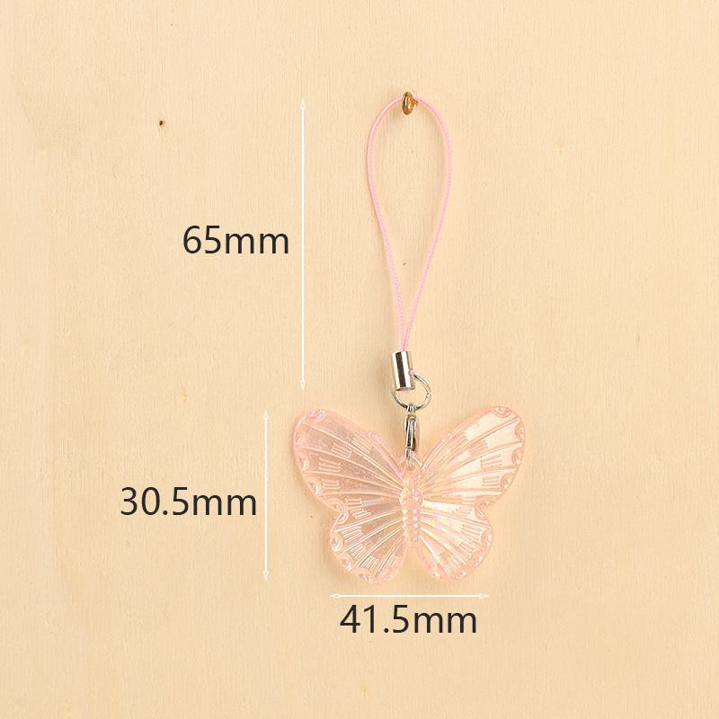 Wholesale Electroplated Butterfly Pendant Keychain