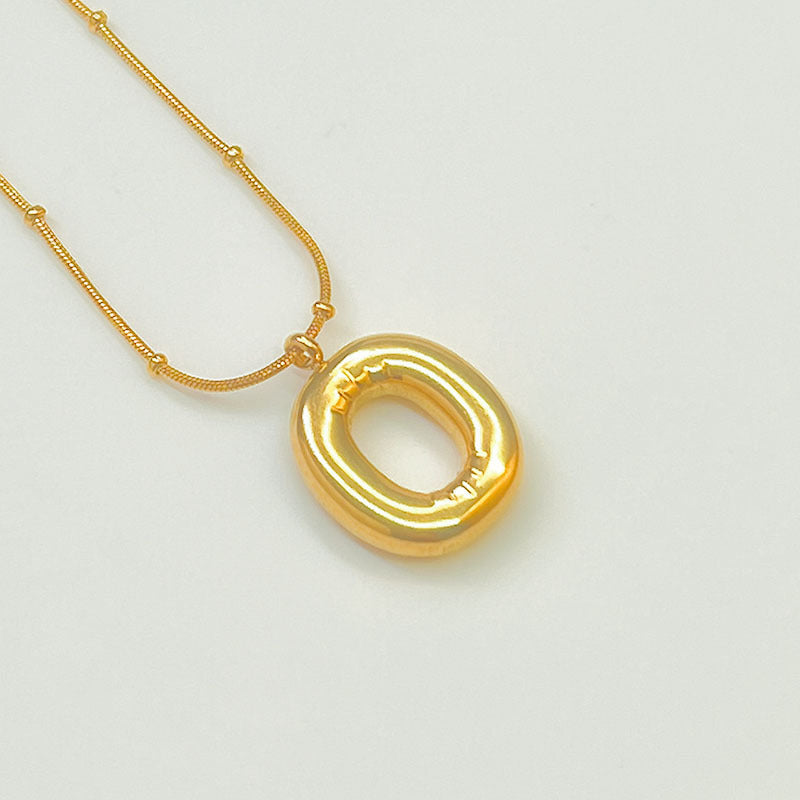 Wholesale Stainless Steel 18K Gold Plated Letter Necklaces ACC-NE-YuHui001