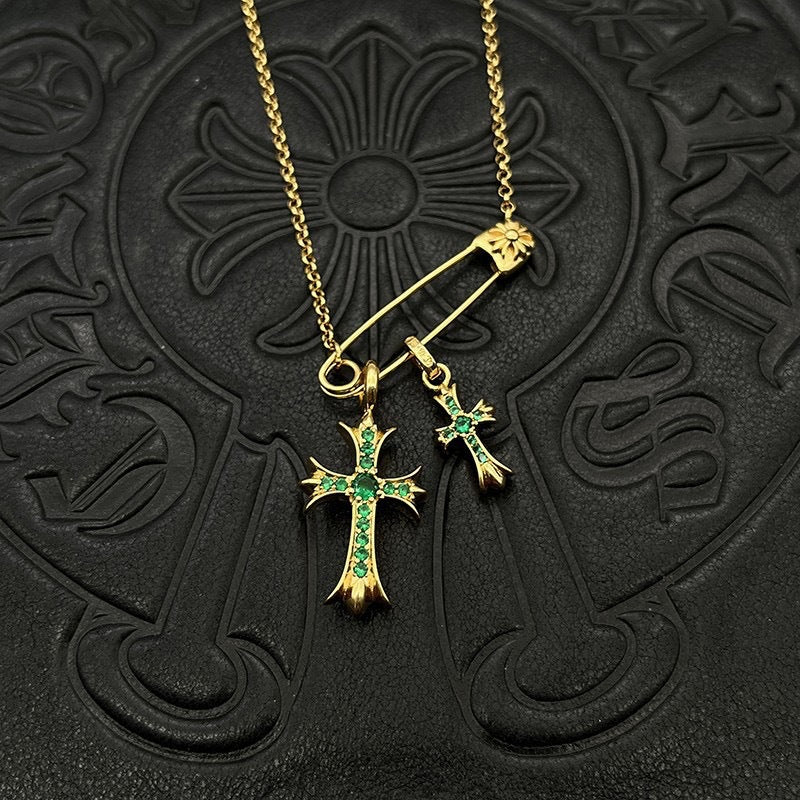 Wholesale cross pink diamond white diamond mix and match collection necklaces