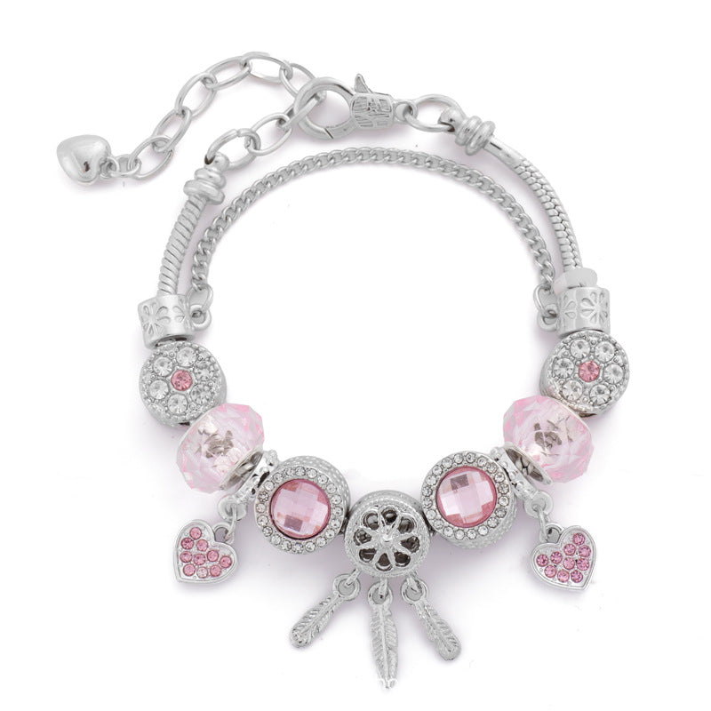 Wholesale Dream Catcher Crystal Beaded Bracelet