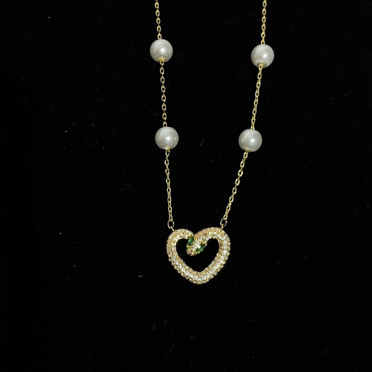 Wholesale Pearl Diamond Love Snake Necklaces Earrings