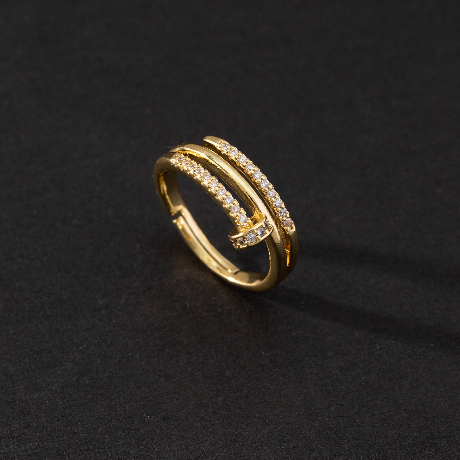 Wholesale Cute Open Ring Zircon Adjustable Rings ACC-RS-SY002