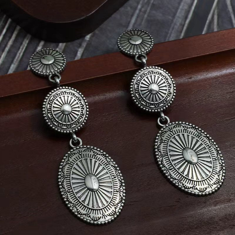 Wholesale Bohemian Retro Teardrop Dangle Stud Earrings with Tassels