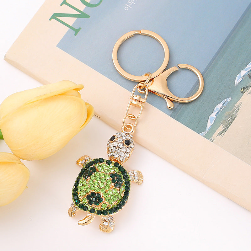 Wholesale Turtle Rhinestone Alloy Keychain ACC-KC-YuanFei008