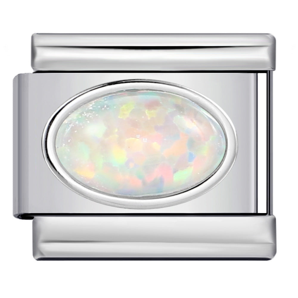 Wholesale  Italian Charm Bracelet 9mm DIYOval-shaped Creative Stainless Steel Composable Bracelet