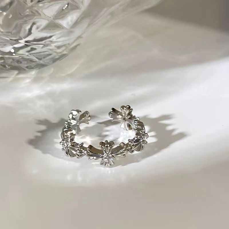 Wholesale Minimalist Silver Zircon Cross Ring Trendy Women S Fashion Accessory For Everyday Wear Or Boutique Resale