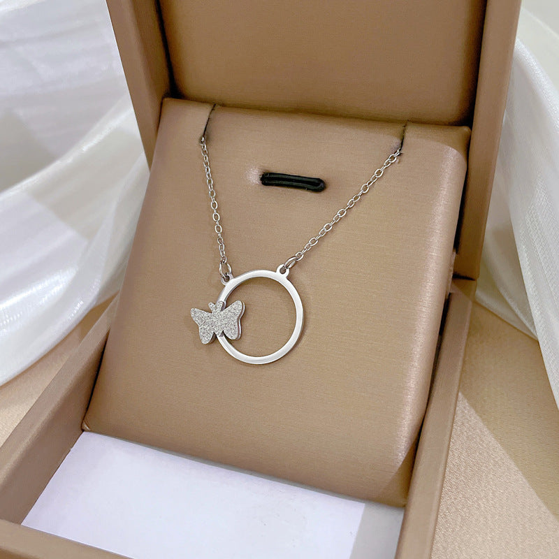 Wholesale Titanium Steel Geometric Animal Necklace Clavicle Chain Choker Necklace ACC-NE-LiGe005