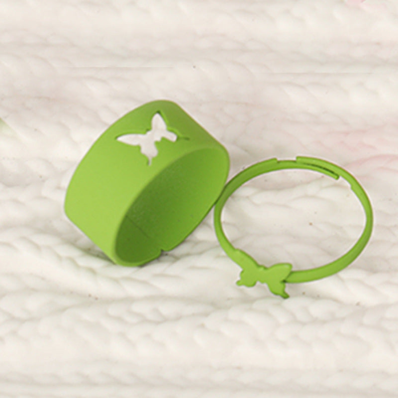 Wholesale 2PCS Two-piece adjustable butterfly ring set