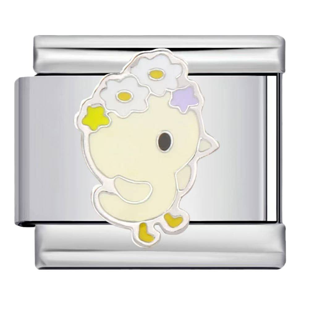 Wholesale Italian Charm Bracelet 9mm DIY Splicing Cute Creative Titanium Steel Composable Bracelet