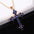 Wholesale crystal cross necklace  inlaid white stone gem necklace