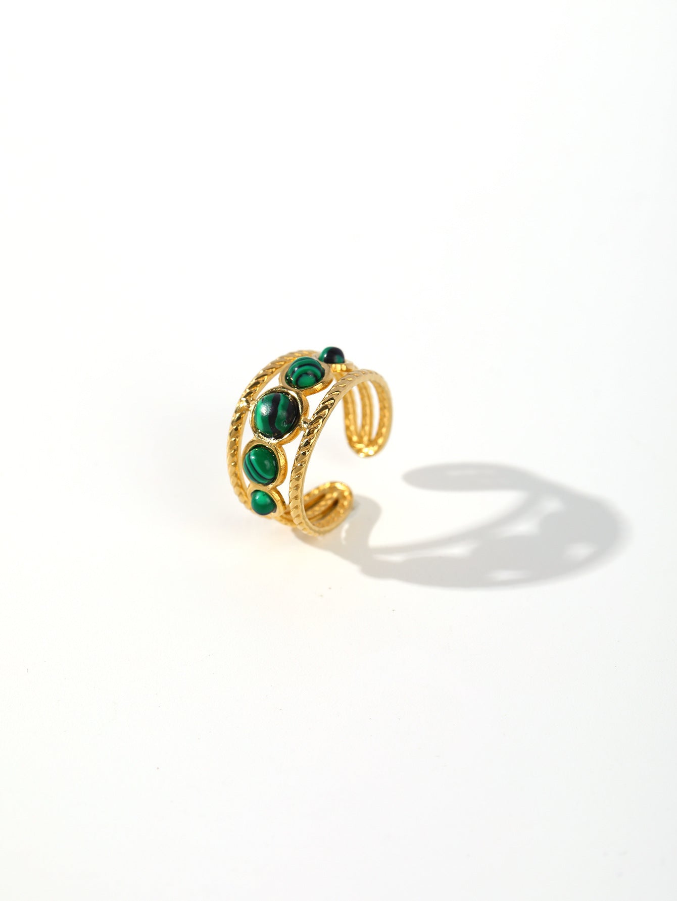 Wholesale Vintage Stainless Steel Rings 18k Gold Plated Rings ACC-RS-MuC015