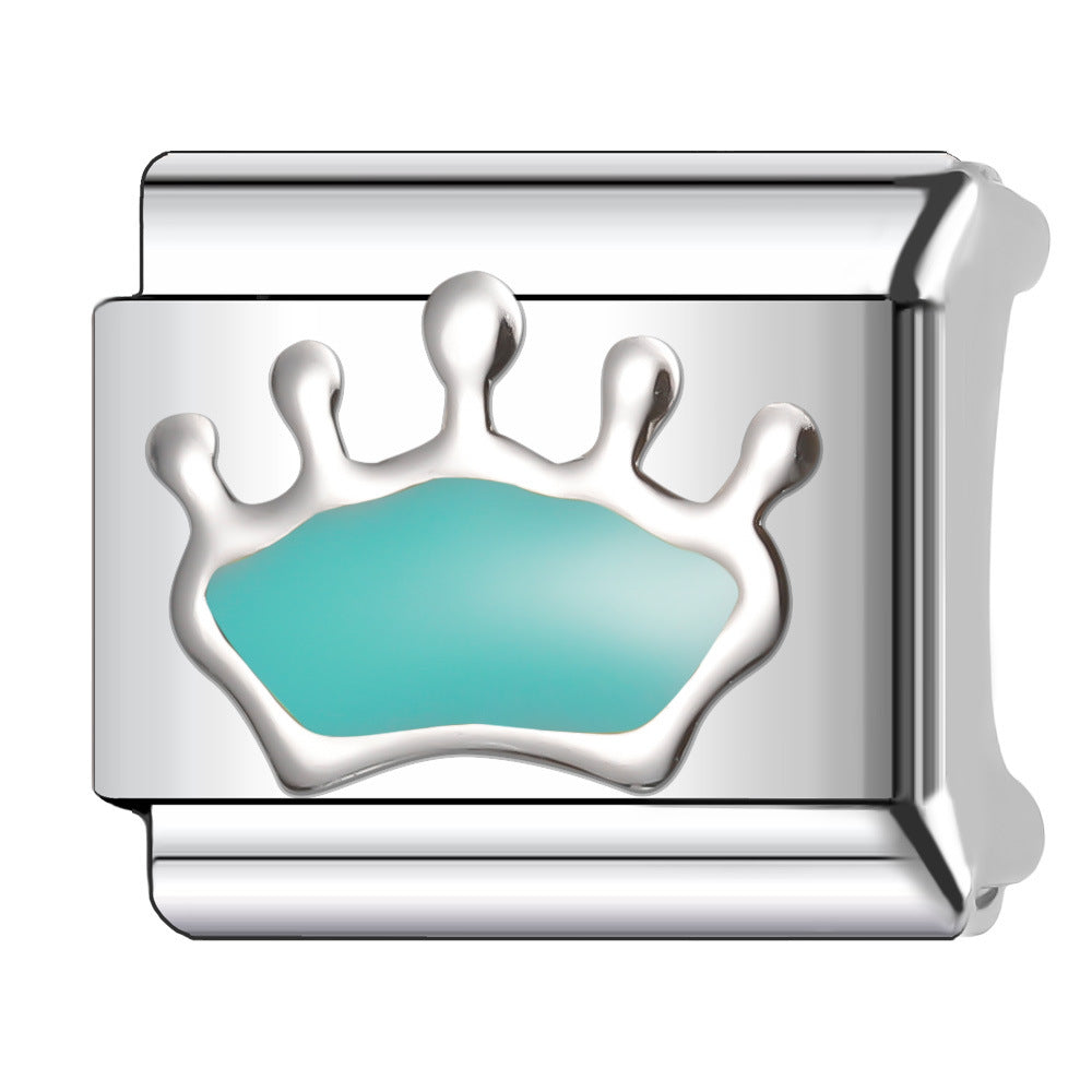 Wholesale Italian Charm Bracelet 9mm DIY Splicing Creative Pattern Stainless Steel Composable Bracelet