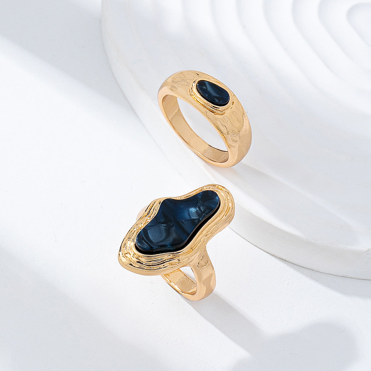 Wholesale Retro Geometric Irregular Ring Set Alloy Plated Women S Everyday Fashion Jewelry Accessory