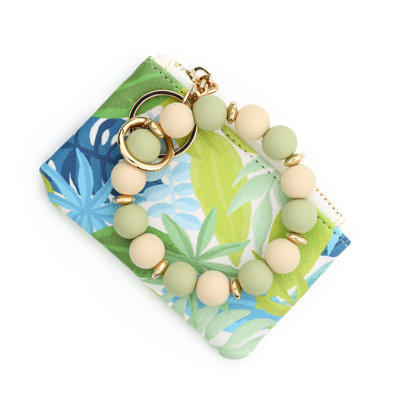 Wholesale Clutch Silicone Bead Bracelet  Wristlet Keychain