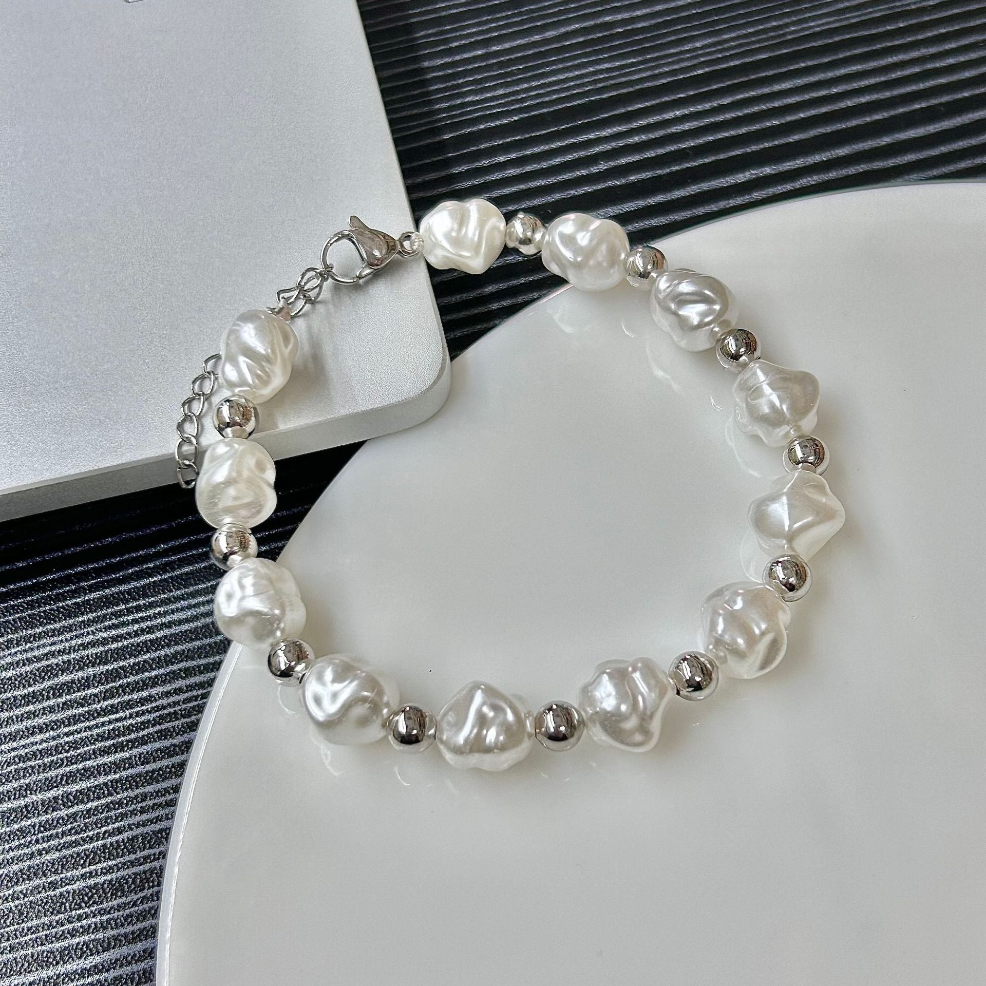 Wholesale Beaded Baroque  Pearl Bracelet