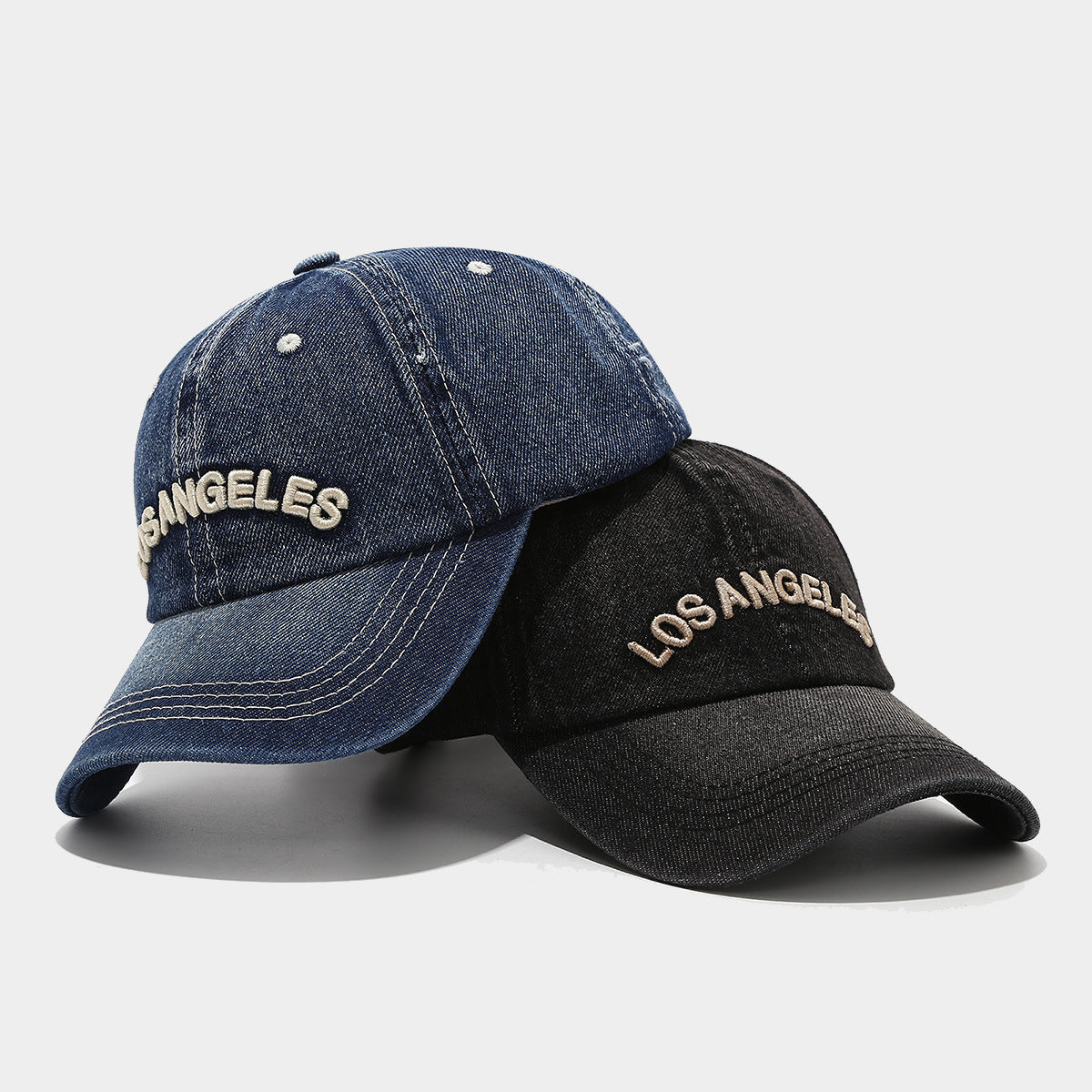 Wholesale  Retro Denim Blue Letter Baseball Cap