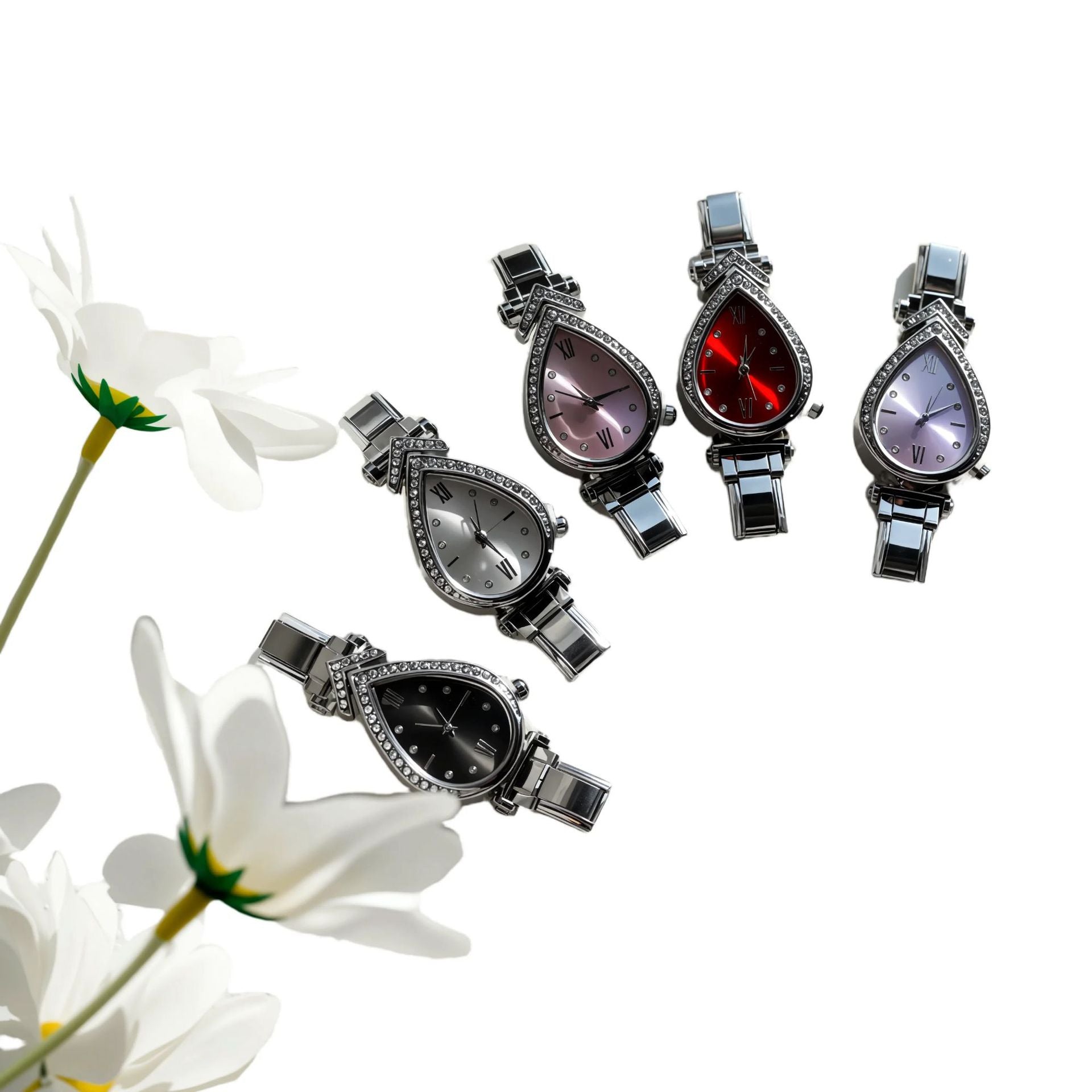 Wholesale Italian Charm Watches Multifunctional Casual DIY gold Module Splicing Diamond Pendant Stainless Steel Watch