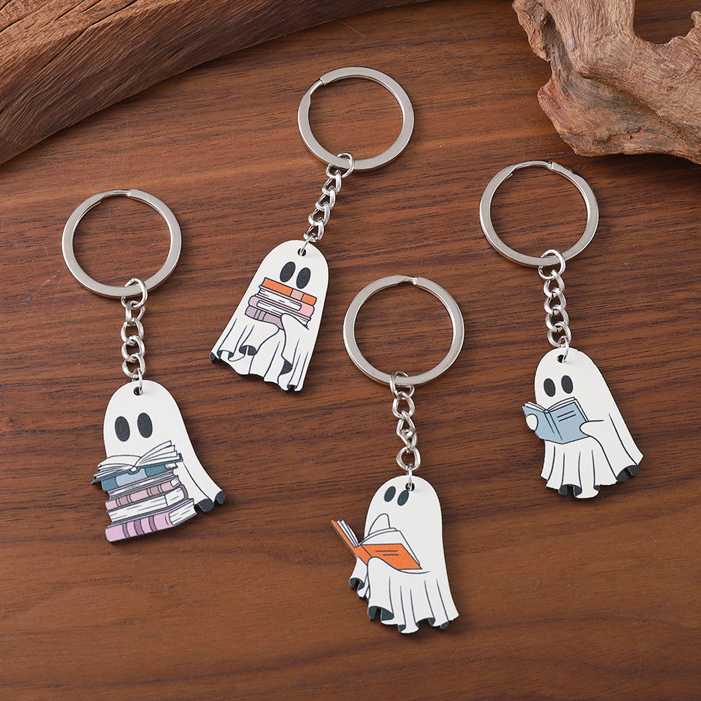 Wholesale  Book Ghost Hanging Ornaments Keychain