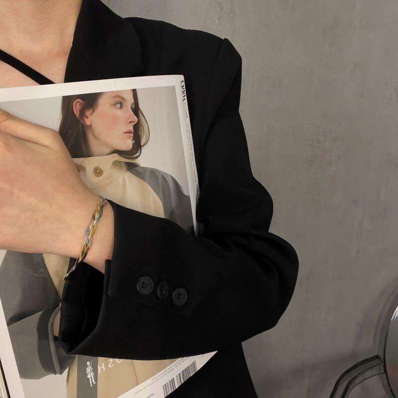 Wholesale Three Color Bracelet Exaggerated Titanium Steel Thick ACC-BT-BTB003