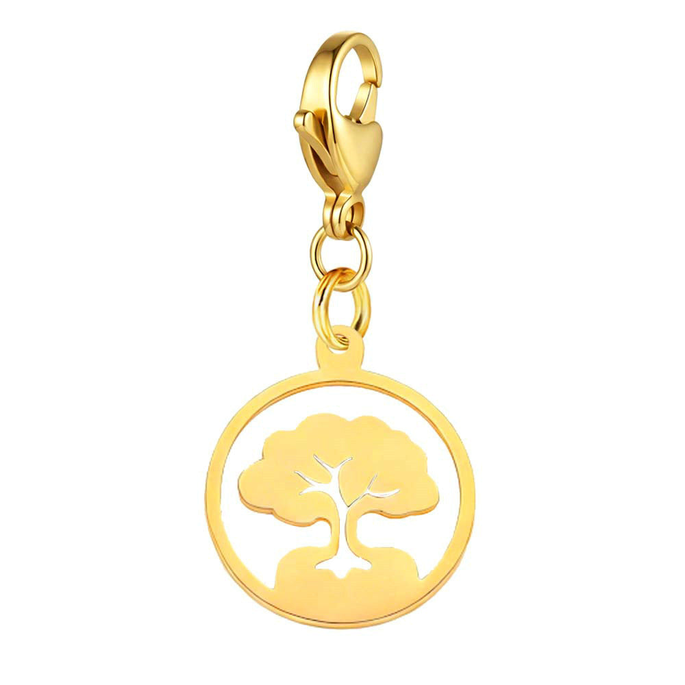 Wholesale Stainless Steel Gold Silver Patterned Lobster Clasp Pendant DIY Shoe Charm Jewelry Accessory Boutique Gift