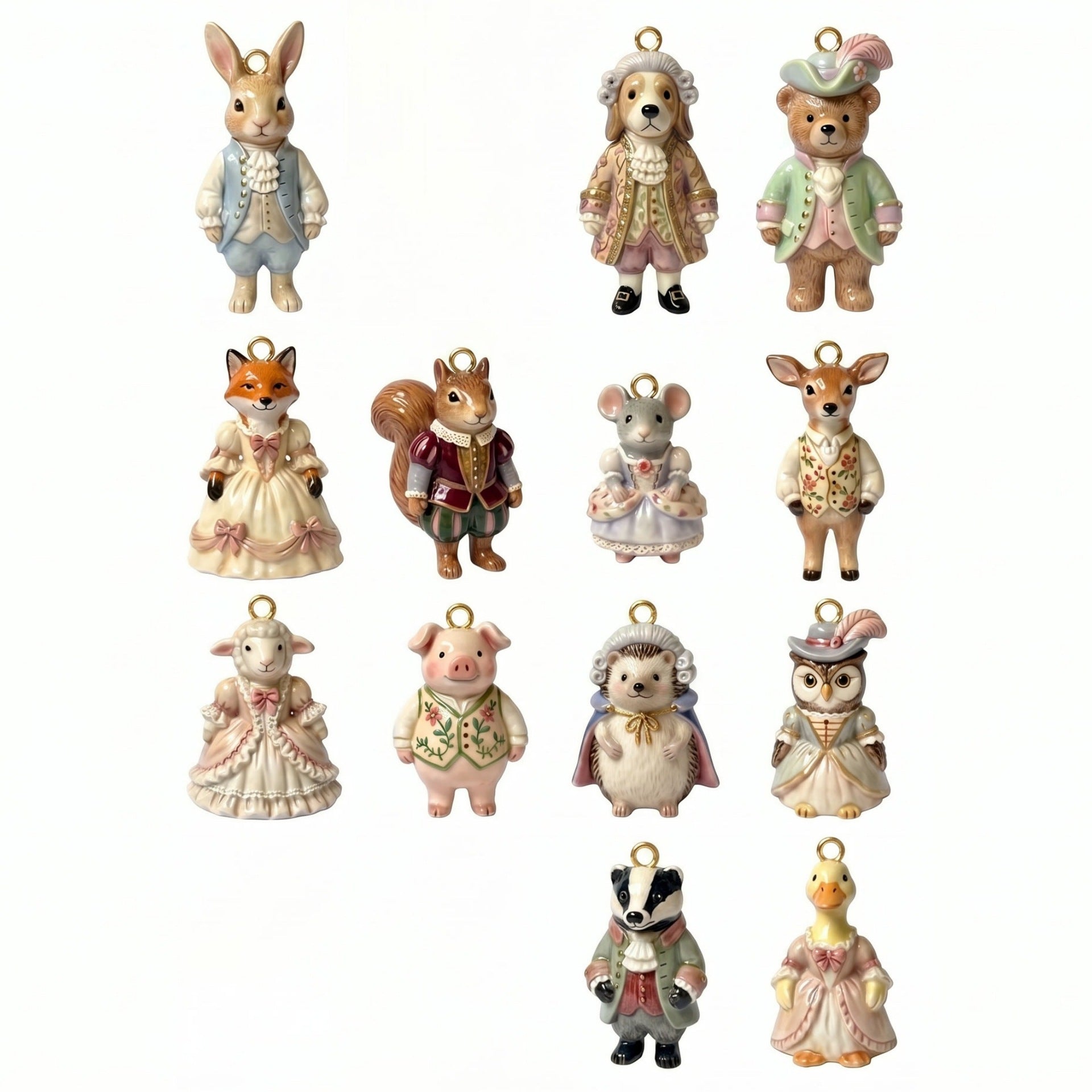 Wholesale 18K Gold Tone Copper Cartoon Rabbit Pendant Charm For DIY Jewelry Making Fashion Accessory