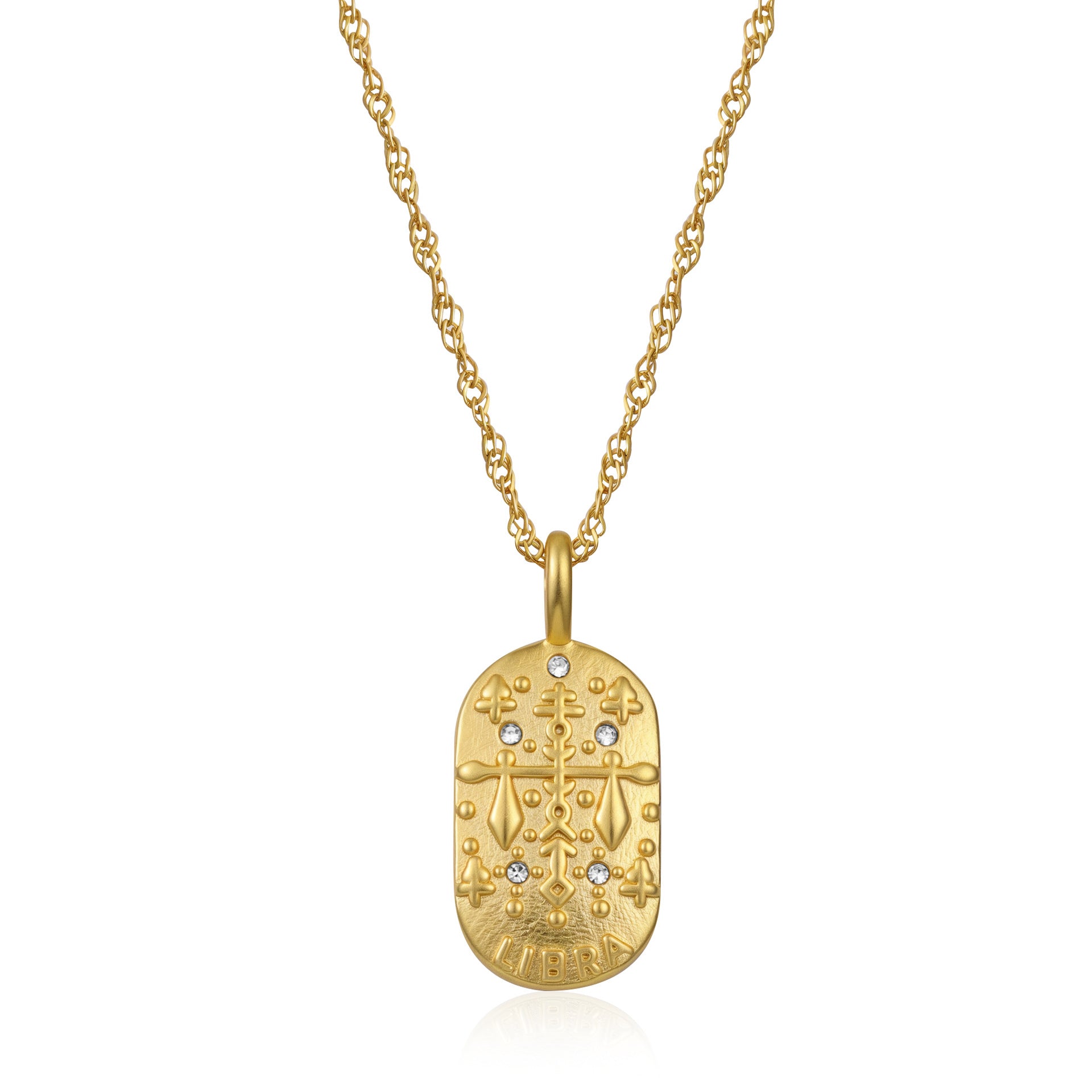 Wholesale Stainless Steel Crushed Ice Zodiac Pendant Necklace for Women Fashion Accessory