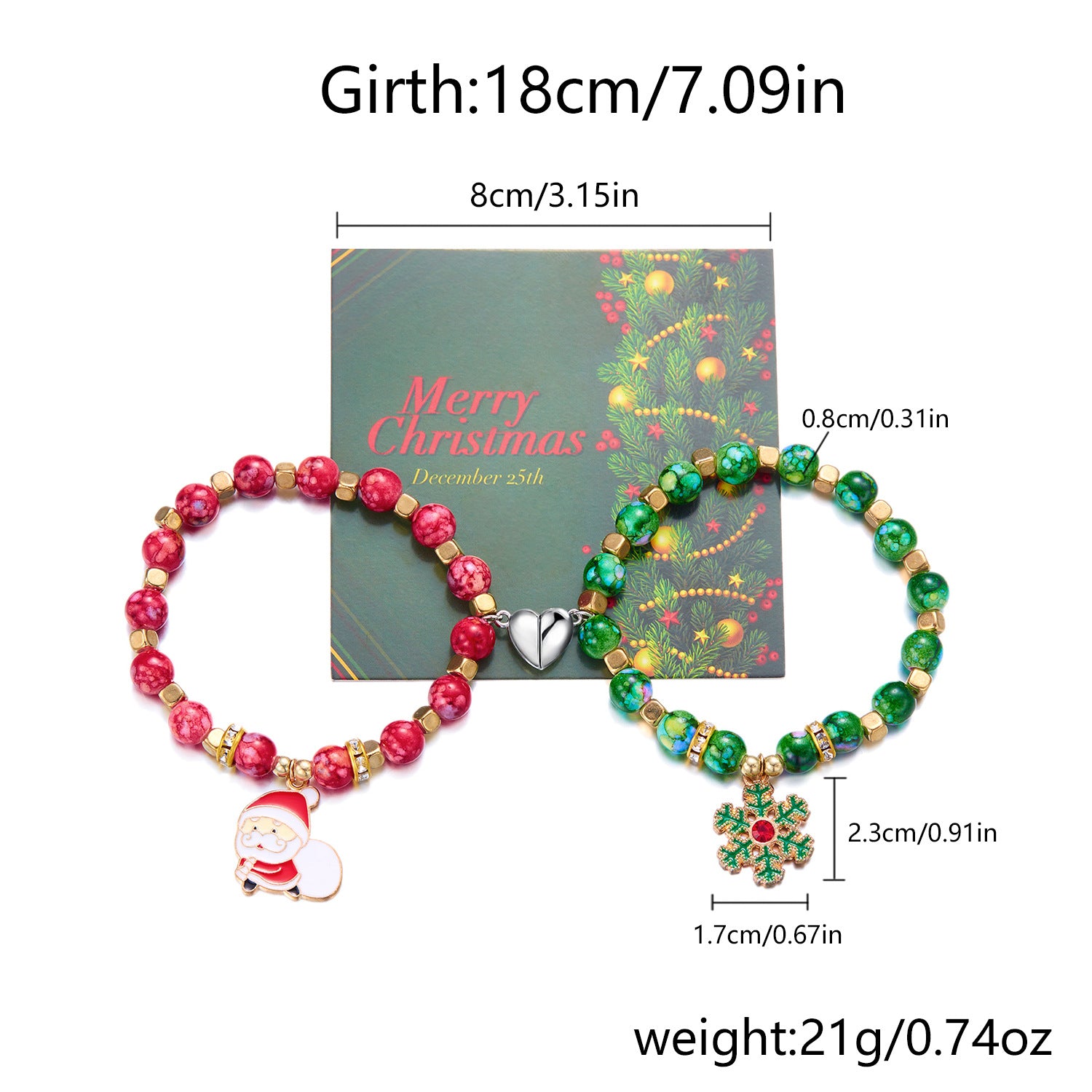 Wholesale Christmas couple bracelet  temperament magnetic bracelet