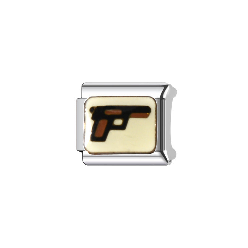 Wholesale Italian Charm Bracelet 9mm DIY Splicing Cute Creative Stainless Steel Composable Bracelet